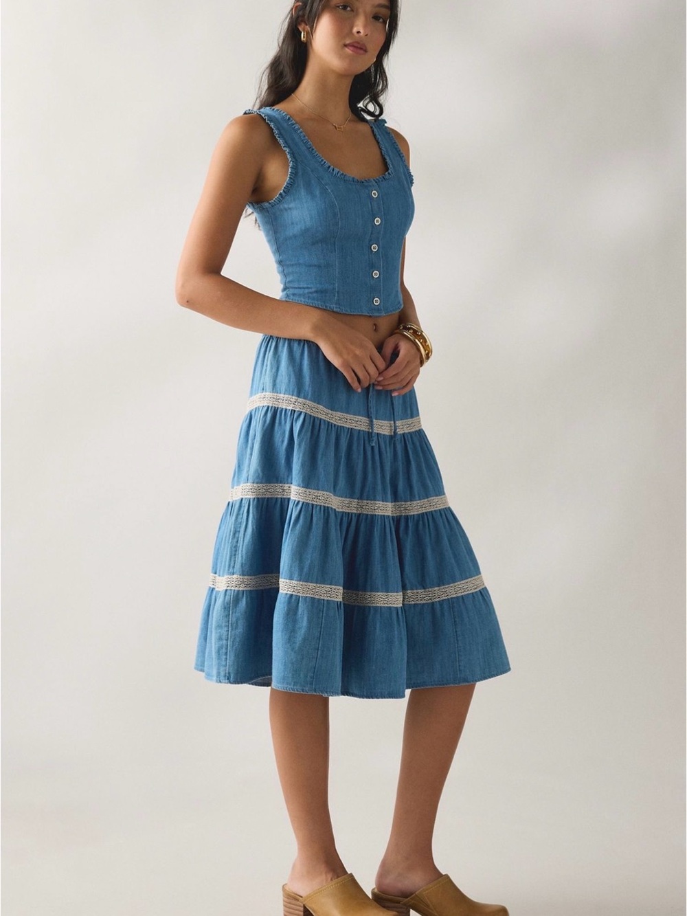 BNWT Urban Outfitters Kimchi Blue Market Morning Top & Skirt Set